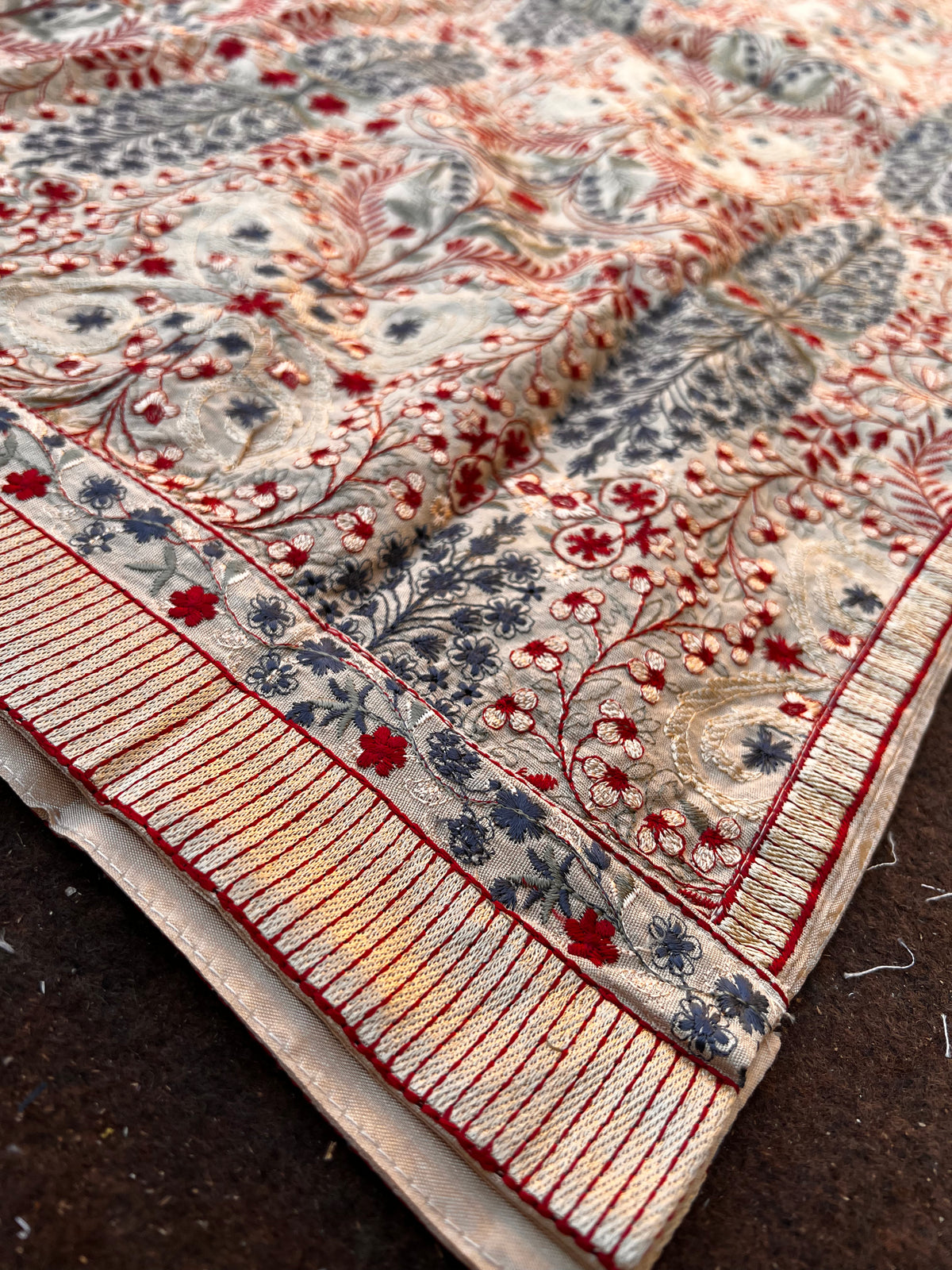 Sarinnah Premium D44-Luxury Formal Heavy Embroidered Karandi Shawl.