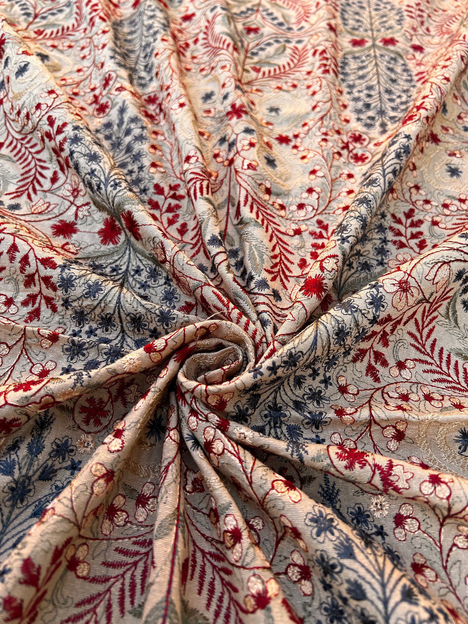 Sarinnah Premium D44-Luxury Formal Heavy Embroidered Karandi Shawl.