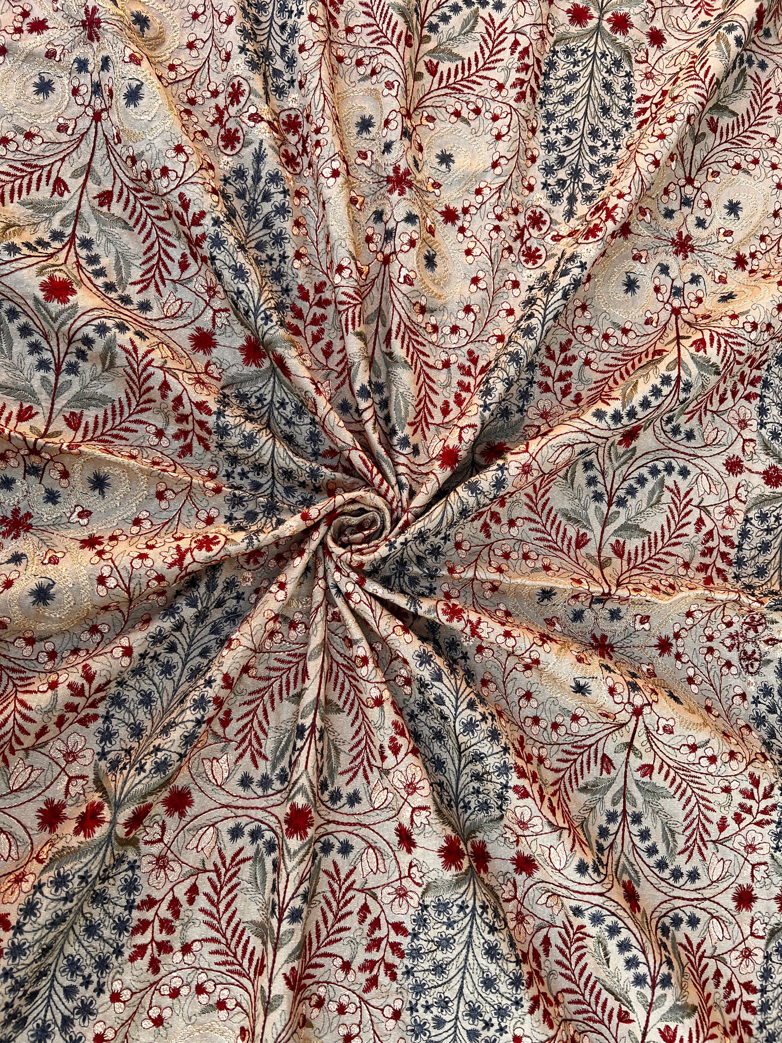 Sarinnah Premium D44-Luxury Formal Heavy Embroidered Karandi Shawl.