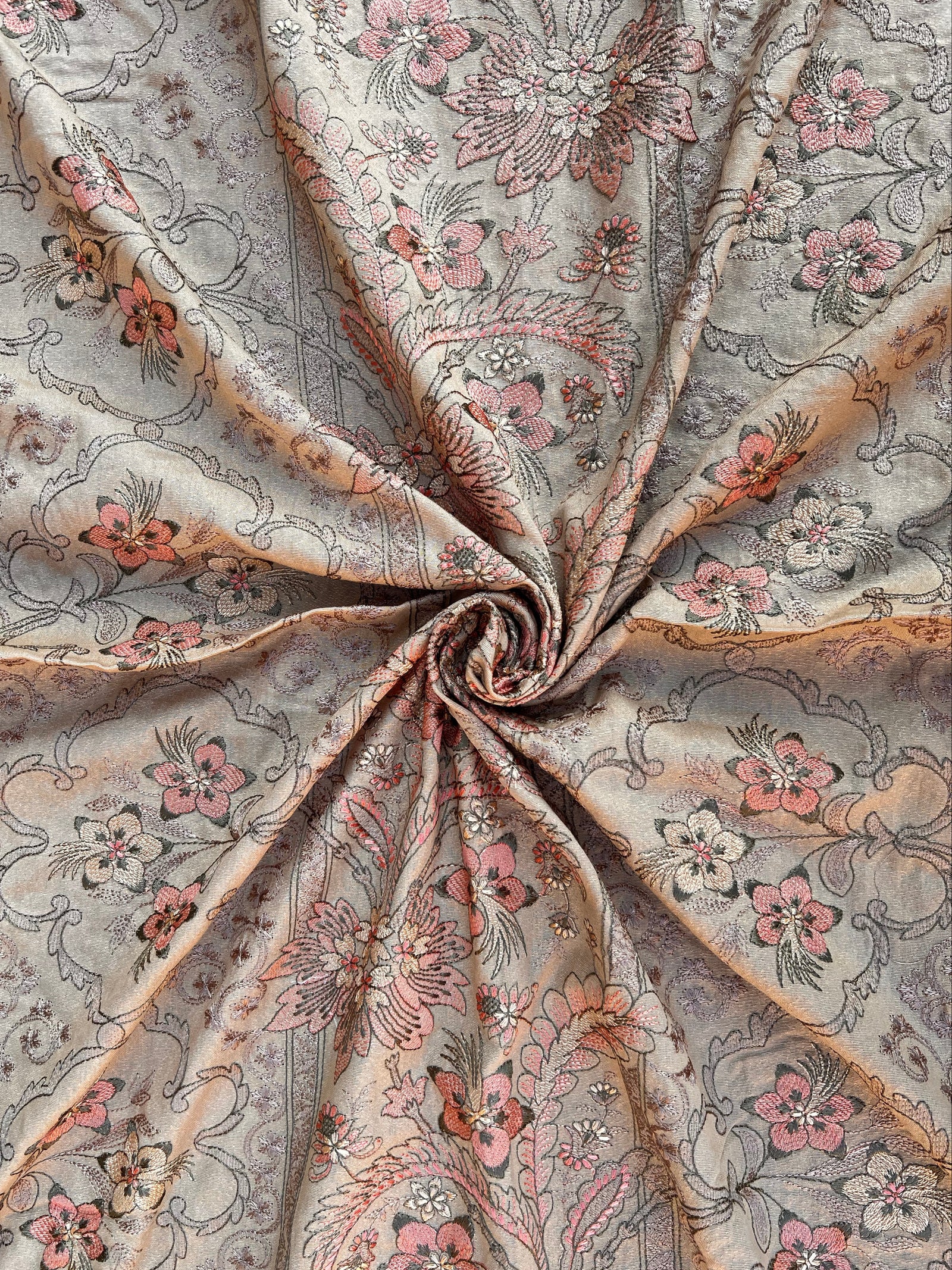 Sarinnah Premium D40-Luxury Formal Heavy Embroidered Karandi Shawl.