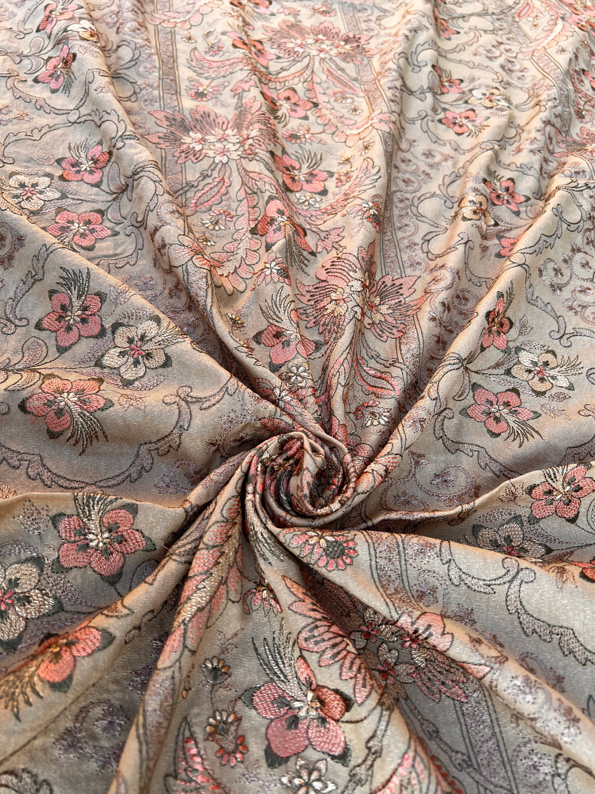 Sarinnah Premium D40-Luxury Formal Heavy Embroidered Karandi Shawl.