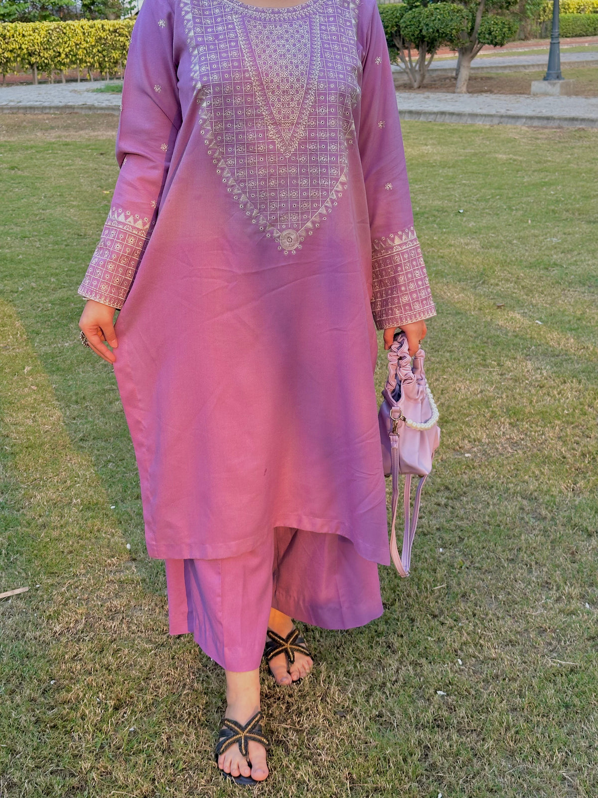 Grace W798-Embroidered 2pc Marina Dress