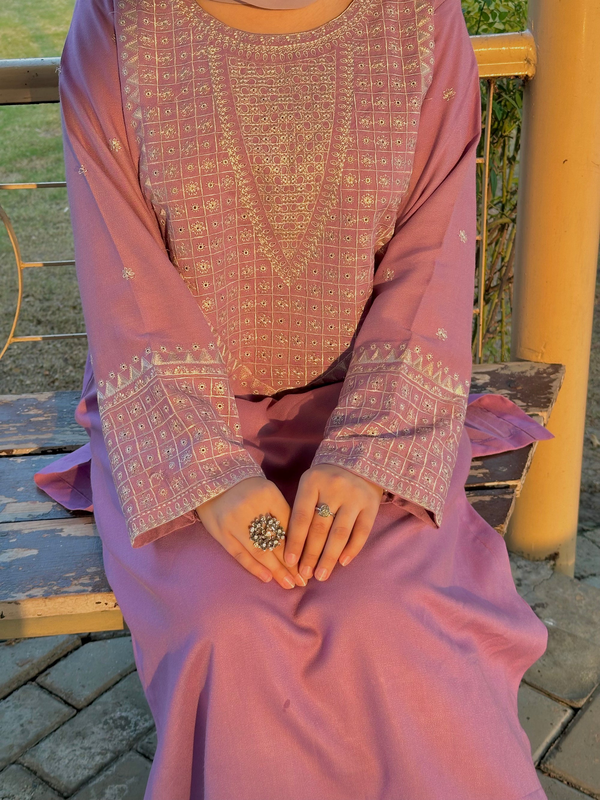 Grace W798-Embroidered 2pc Marina Dress