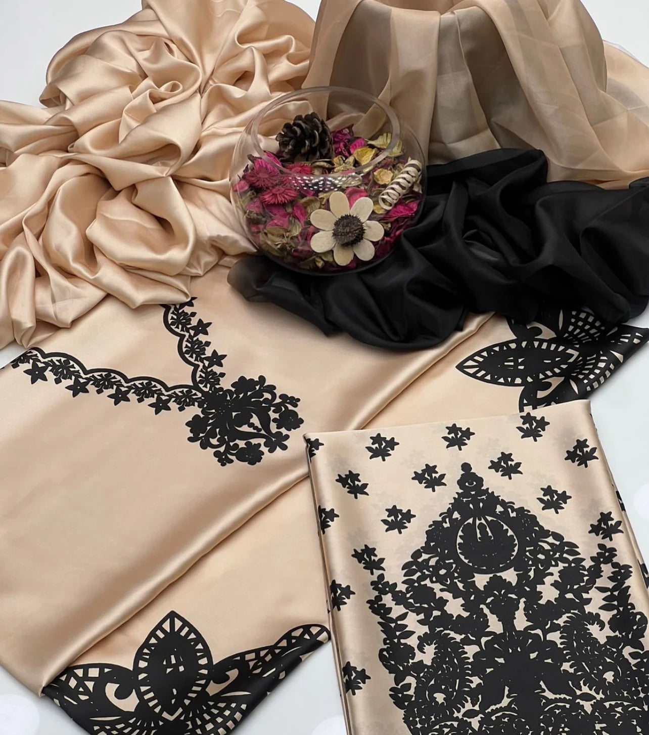 Grace W720 - Digital Printed 3pc Silk dress With Digital Printed Silk dupatta.