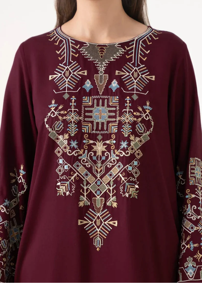 Grace Z-(W889) - Stitched Embroidered 2pc Marina Dress.