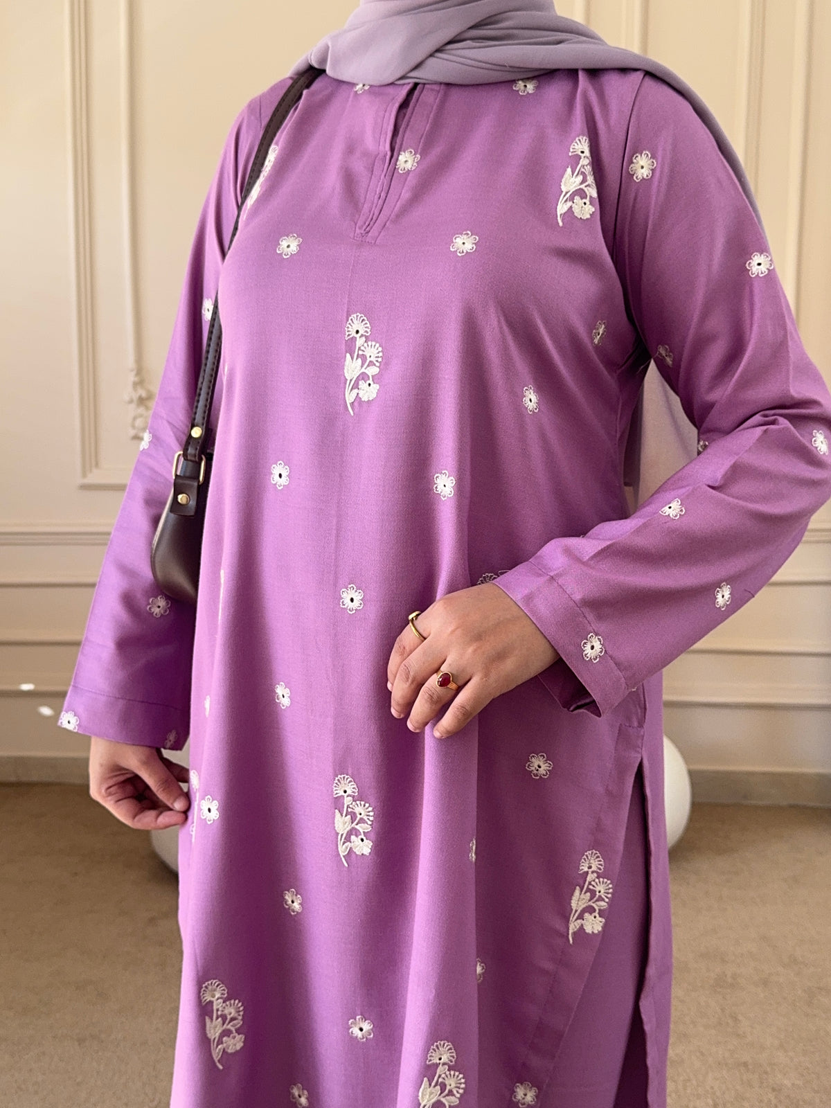 Grace W760 - Embroidered 2pc marina dress