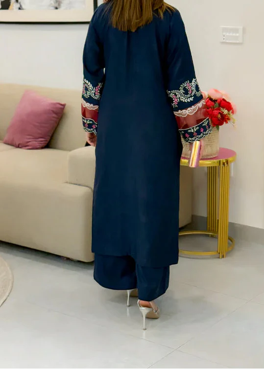 Grace Z-(W888) - Stitched Embroidered 2pc Marina Dress.