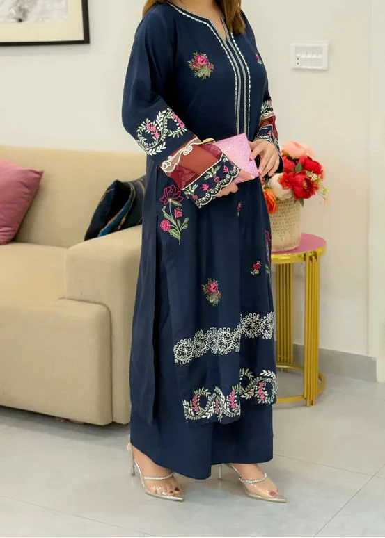 Grace Z-(W888) - Stitched Embroidered 2pc Marina Dress.