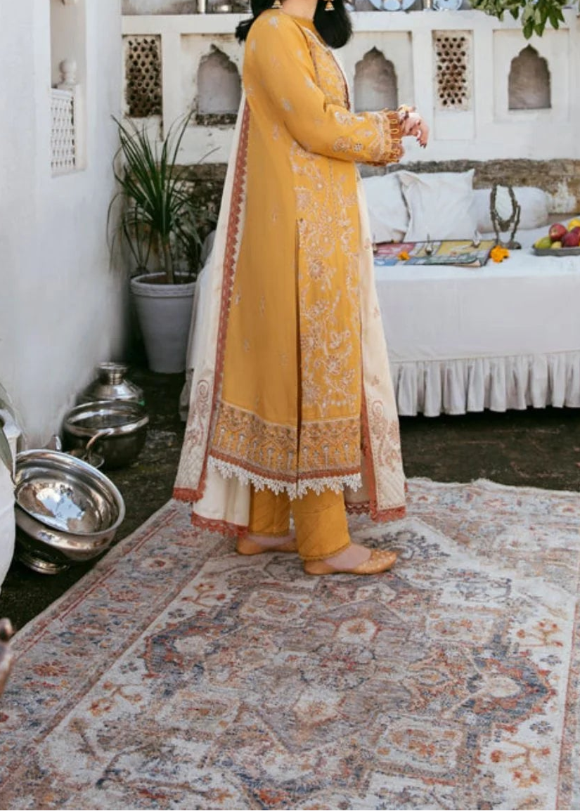 Grace W761 - Embroidered 3pc Marina Dress With Embroidered Marina Shawl.