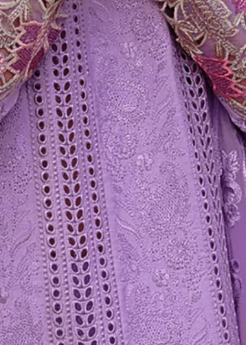 Grace Z-(W887) - Stitched Embroidered 3pc Chikankari Marina Dress With Embroidered Chiffon Dupatta.