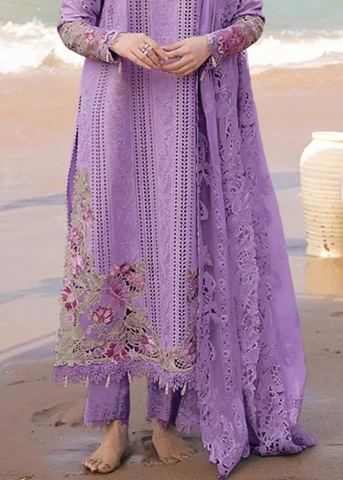 Grace W887-Embroidered 3pc Chikankari Marina Dress With Embroidered Chiffon Dupatta.