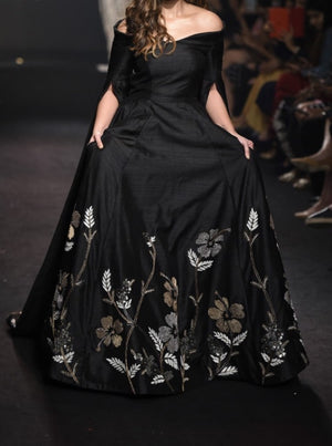 Grace W296- Embroidered 2pc Kataan Silk dress.