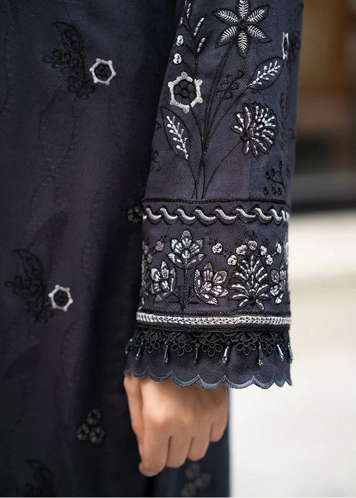 Grace W828-Embroidered 3pc Marina Dress With Printed Shawl.