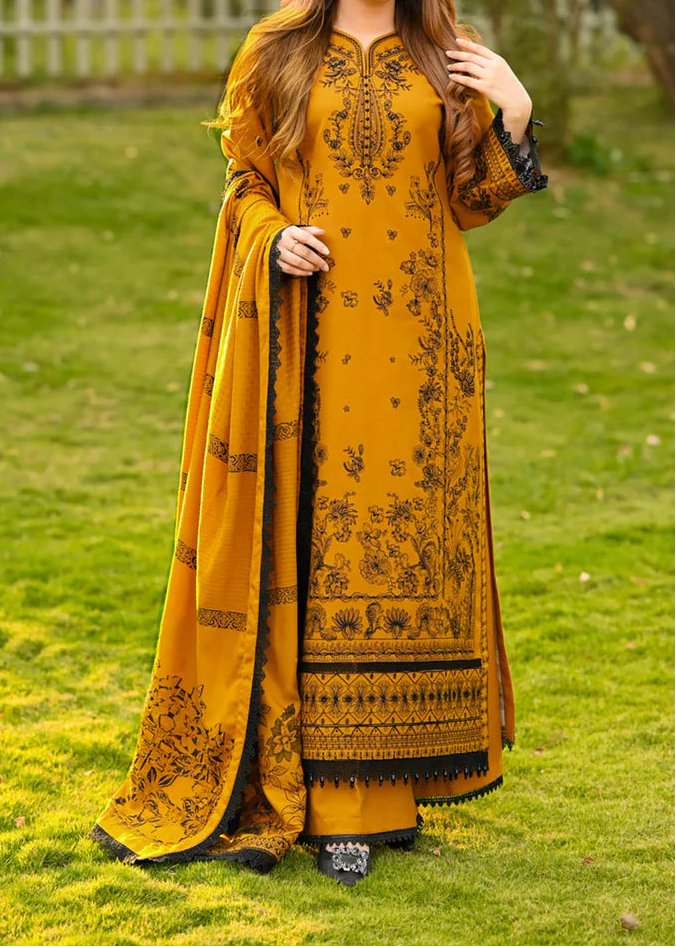 Grace S1322-Embroidered 3pc Lawn Dress With Printed Lawn Dupatta.