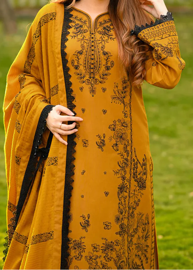 Grace Z-(S1322)- Stitched Embroidered 3pc Lawn Dress With Printed Lawn Dupatta.