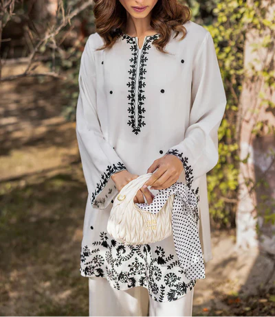 Grace Z-(S1101)- Stitched Embroidered 2pc Lawn Dress.