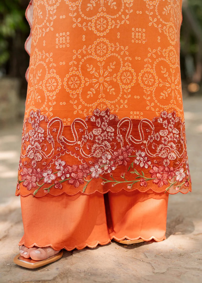 Grace S1365 - Printed & Embroidered 3pc Lawn Dress With Embroidered Sequence Chiffon Dupatta.