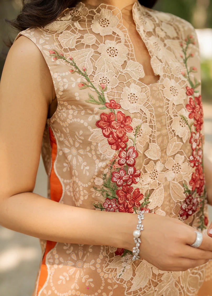 Grace S1365 - Printed & Embroidered 3pc Lawn Dress With Embroidered Sequence Chiffon Dupatta.