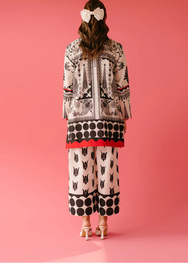 Grace W968- Digital Printed 2pc Karandi Dress.