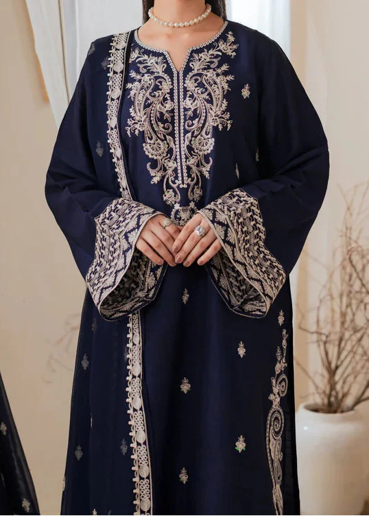 Grace Z-(S1372 )- Stitched Embroidered 3pc Lawn Dress With Embroidered Chiffon Dupatta.