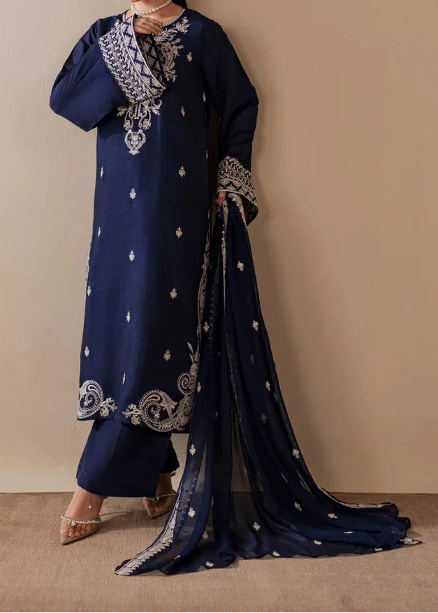 Grace Z-(S1372 )- Stitched Embroidered 3pc Lawn Dress With Embroidered Chiffon Dupatta.