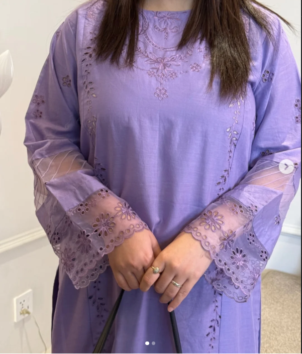 Grace S1216-Embroidered 2pc CHIKANKARI Lawn Dress