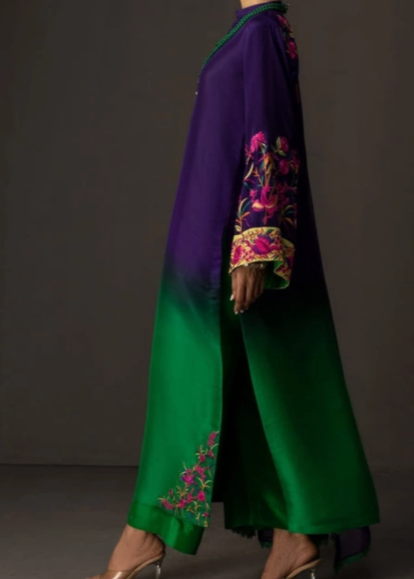 Grace W732 - Digital Printed 3pc Silk dress With Digital Printed Silk dupatta.