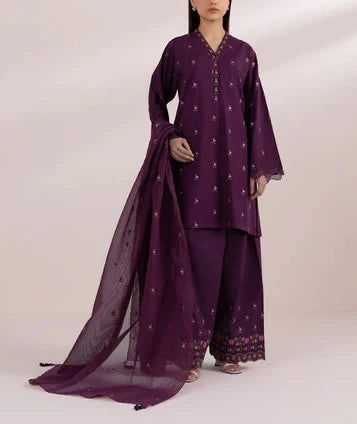 Grace S781-Embroidered 3pc lawn dress with Embroidered chiffon dupatta.