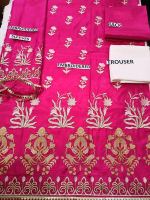 Grace W297- Embroidered 2pc Kataan Silk dress.