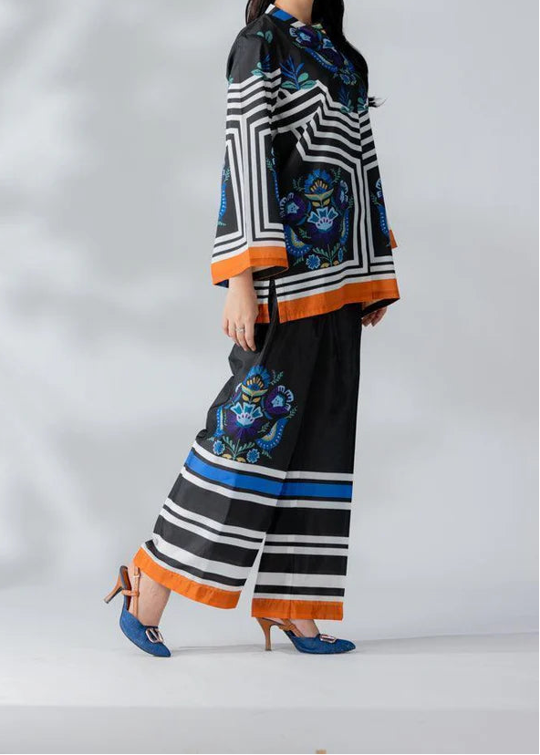 Grace W968- Digital Printed 2pc Karandi Dress.