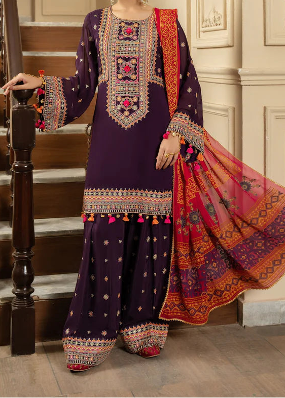 Grace S1346 - Embroidered 3pc Lawn Dress With Printed Lawn Dupatta.