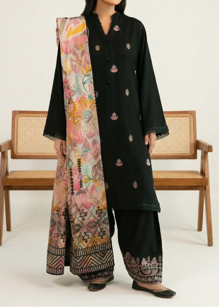 Grace S881-Embroidered 3pc Lawn Dress with Printed Munar Dupatta.