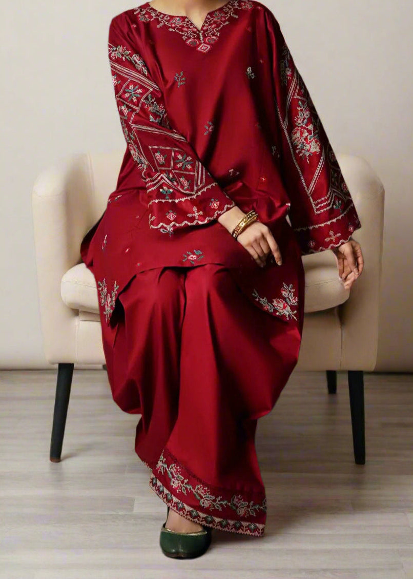 Grace S1254-Embroidered 2pc Lawn Dress