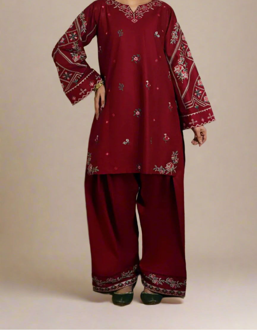 Grace S1254-Embroidered 2pc Lawn Dress
