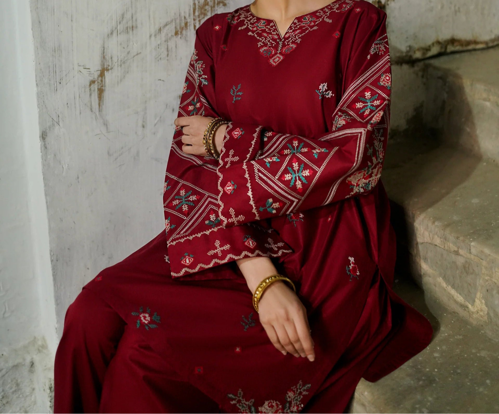 Grace S1254-Embroidered 2pc Lawn Dress