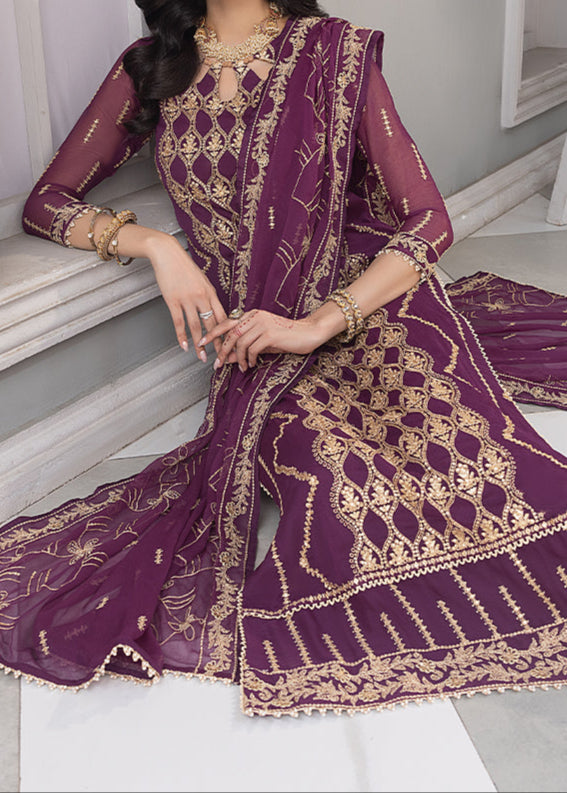 Marjanda – Embroidered Chiffon Unstitched 3Pc Suit