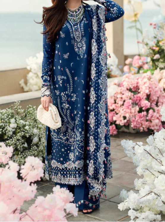 Grace S1239-Embroidered 3pc CHIKANKARI Lawn Dress With Embroidered CHIKANKARI Organza Dupatta.
