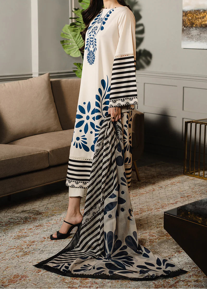 Grace W1015 - Digital Printed 3pc Silk Dress With Digital Printed Silk Dupatta.