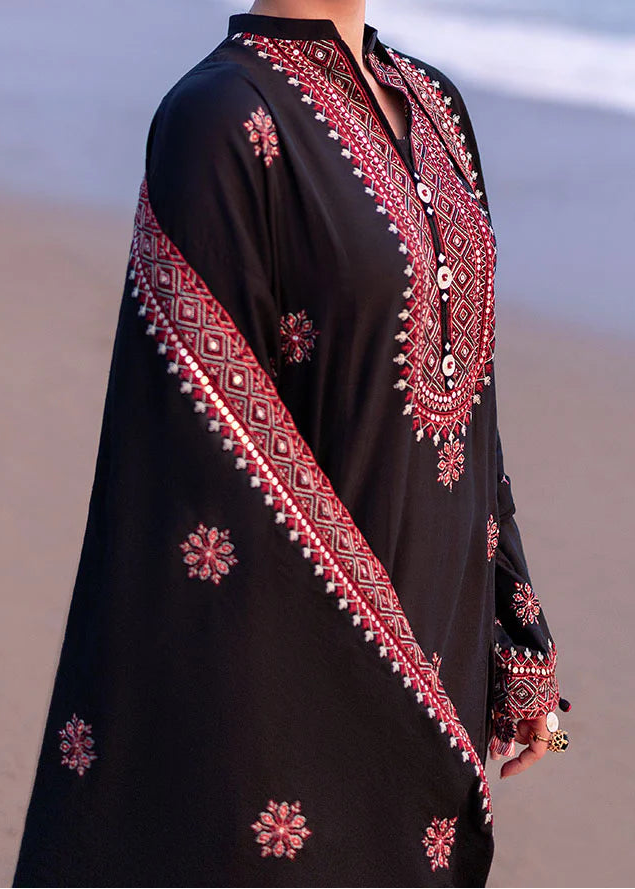 Grace W825-Embroidered 3pc Marina Dress With Printed Shawl.