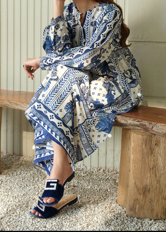 Grace W723 - Digital Printed 3pc Silk dress With Digital Printed Silk dupatta.