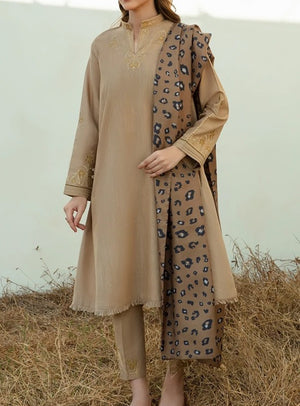 Grace S489-Embroidered 3pc lawn dress with printed organza dupatta.