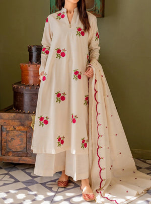 Grace S488-Embroidered 3pc lawn dress with Embroidered organza dupatta.