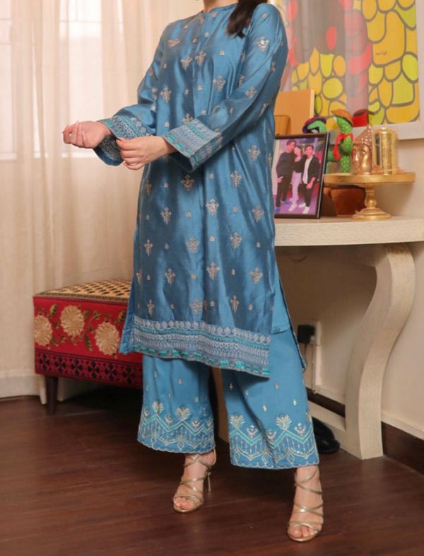 Sitaray by Reezas Women Pret Silk Embroidered 2 Piece Shab e Surkh - Festive Collection