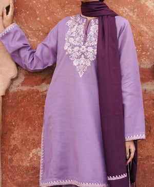 Grace W373-Embroidered 3pc Marina dress with Embroidered Marina shawl.