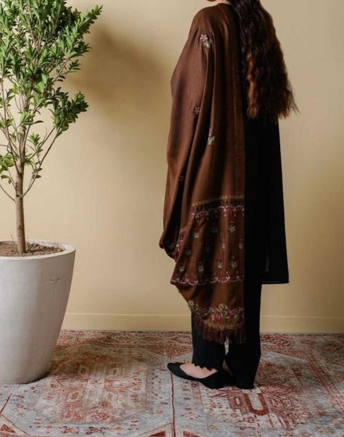 Grace W377-Embroidered 3pc Marina dress with Embroidered Marina shawl.