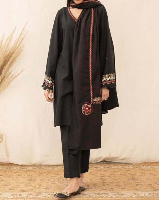 Grace W376-Embroidered 3pc Marina dress with Embroidered Marina shawl.