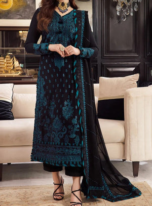 Grace W382- Embroidered 2pc Linen dress