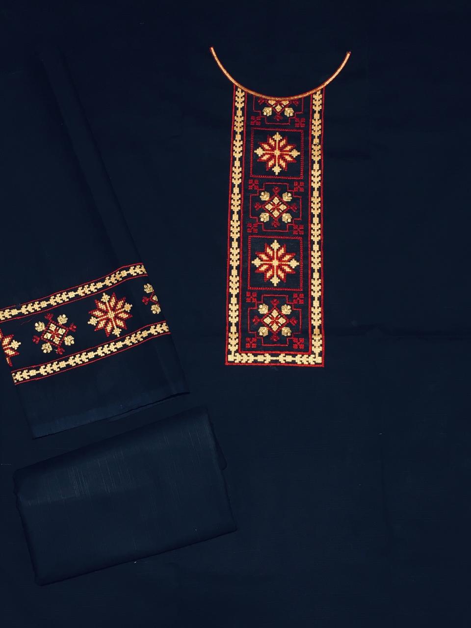 Grace W457-Embroidered 2pc khaddar dress