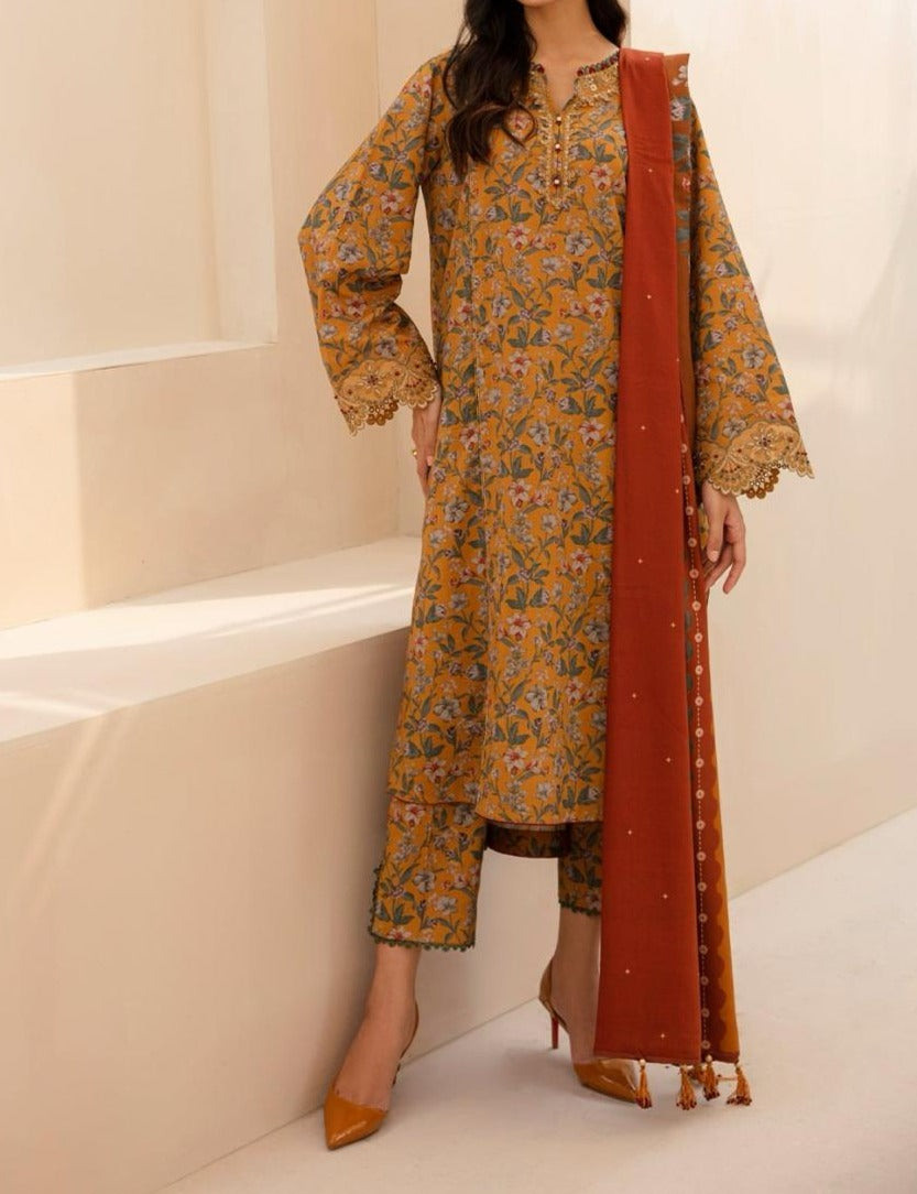 Grace S577-Printed 3pc Lawn dress with Printed lawn dupatta.