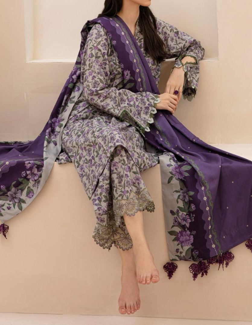 Grace S635-Printed 3pc Lawn dress with Printed lawn dupatta.